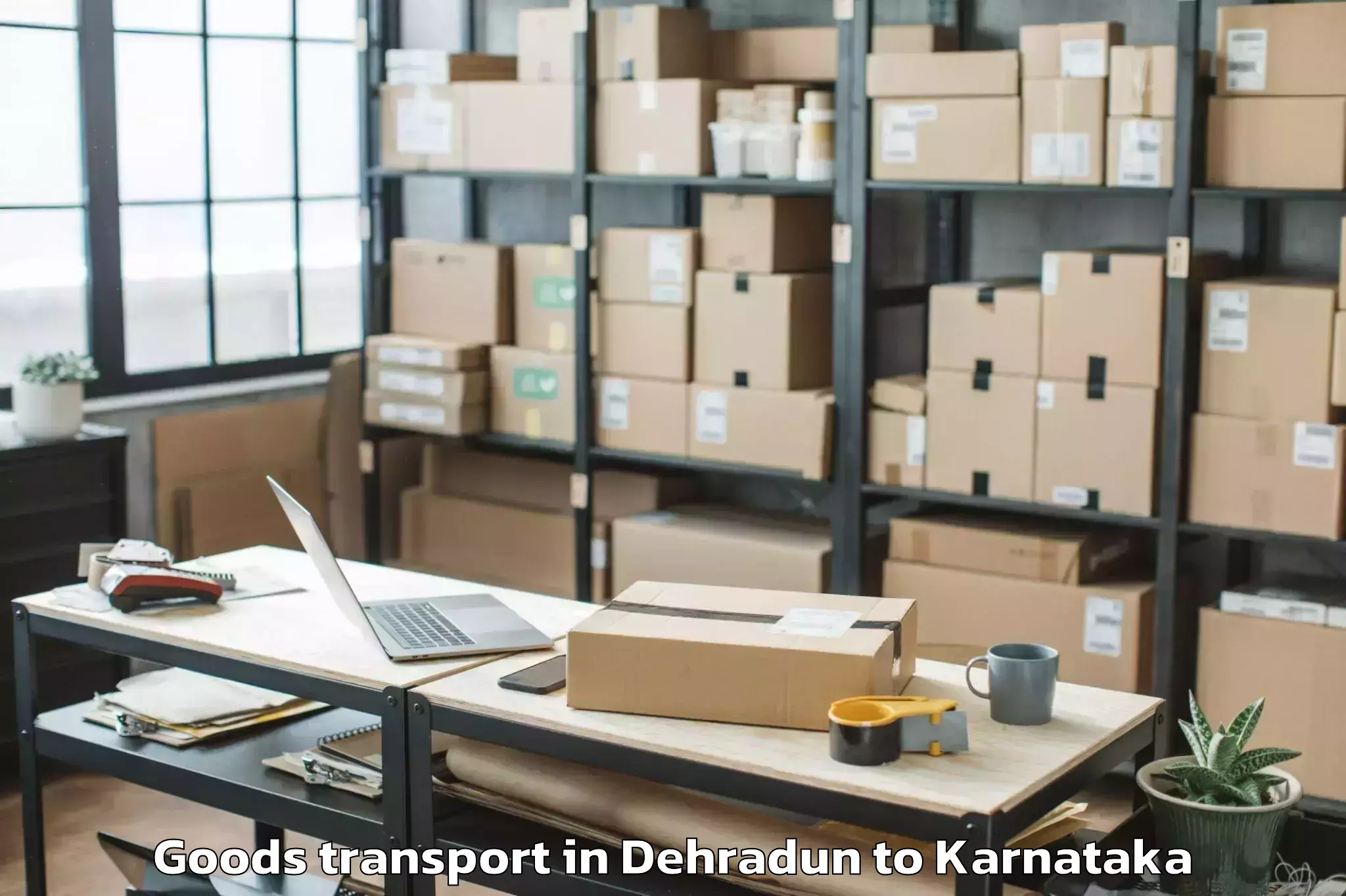 Book Dehradun to Holesirigere Goods Transport